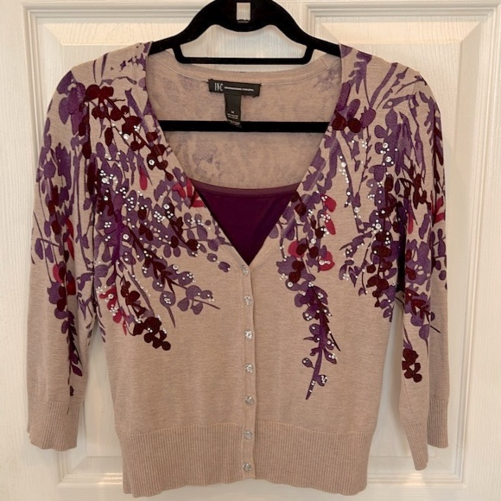 INC Cardigan sz M - come with matching Ann Taylor cami sz S